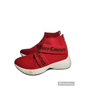 Juicy Couture Mens Red High Top Size 9.5 Slip On Sneakers